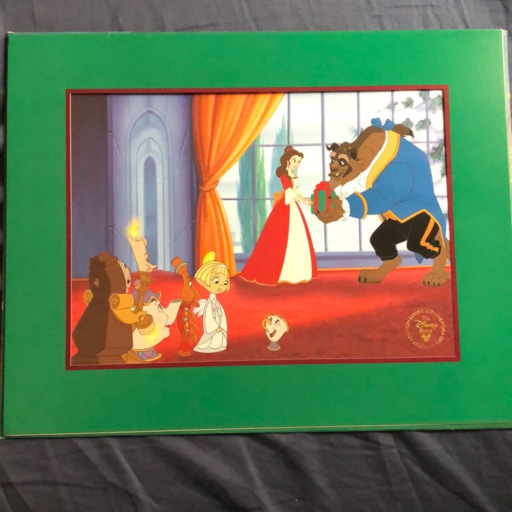 Beauty & The Beast Enchanted Christmas Lithograph